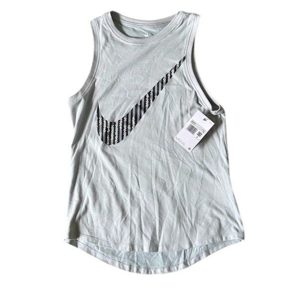 Nike Tops - NWT Nike Grey Sleeveless Dri Fit Swoosh Stars Top Size XS